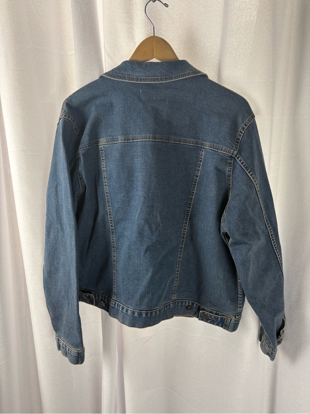 Time and Tru Denim Jacket Classic Fit Button Front Jean Jacket XXL GUC Plus Size - Picture 4 of 7
